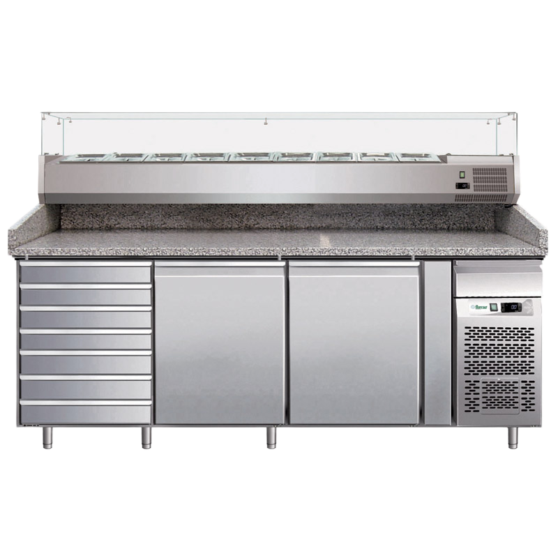 Forcar G-PZ2610TN - pult 2 x vrata + ladice + vitrina