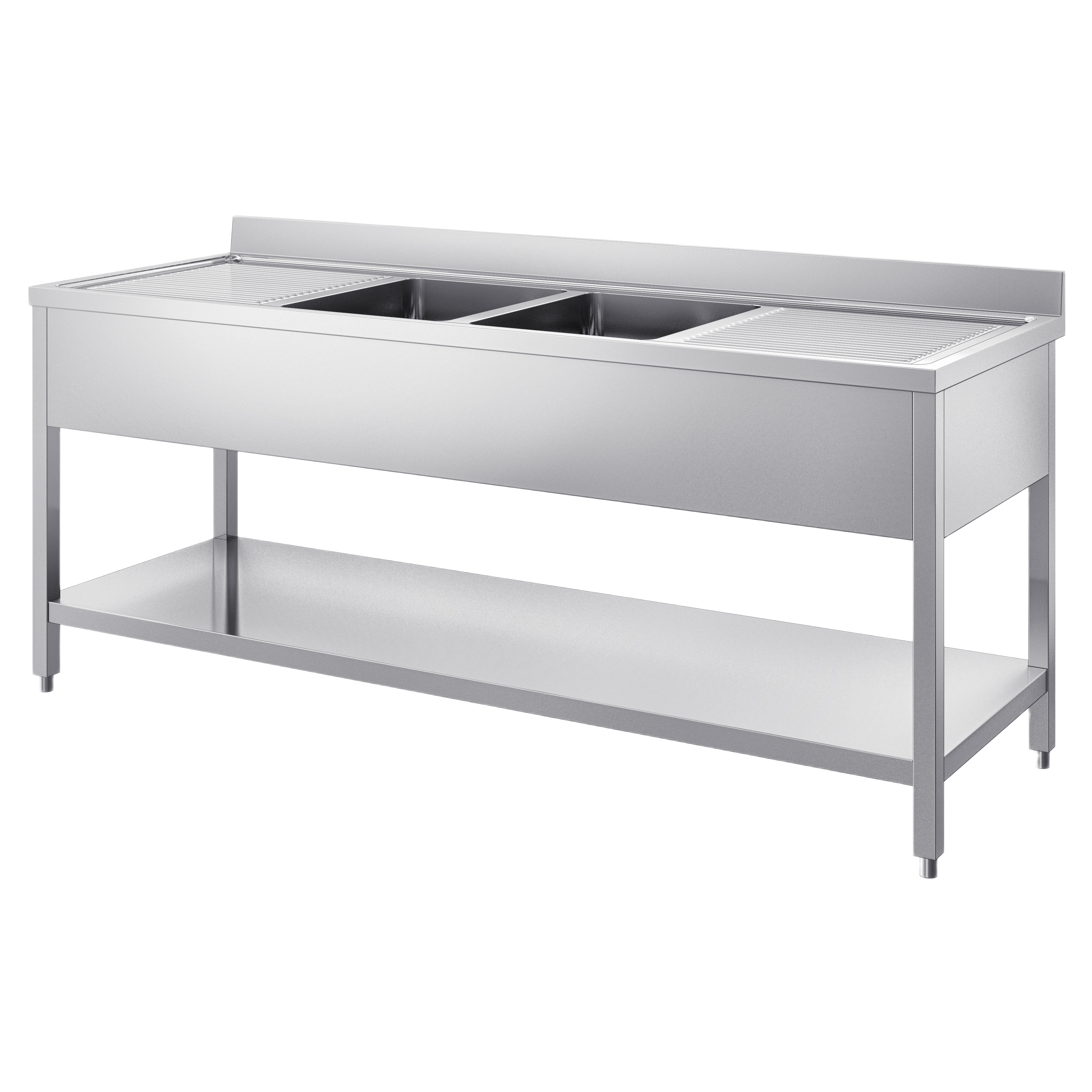 Inox sudoper / dva korita / ocjedna ploha lijevo i desno