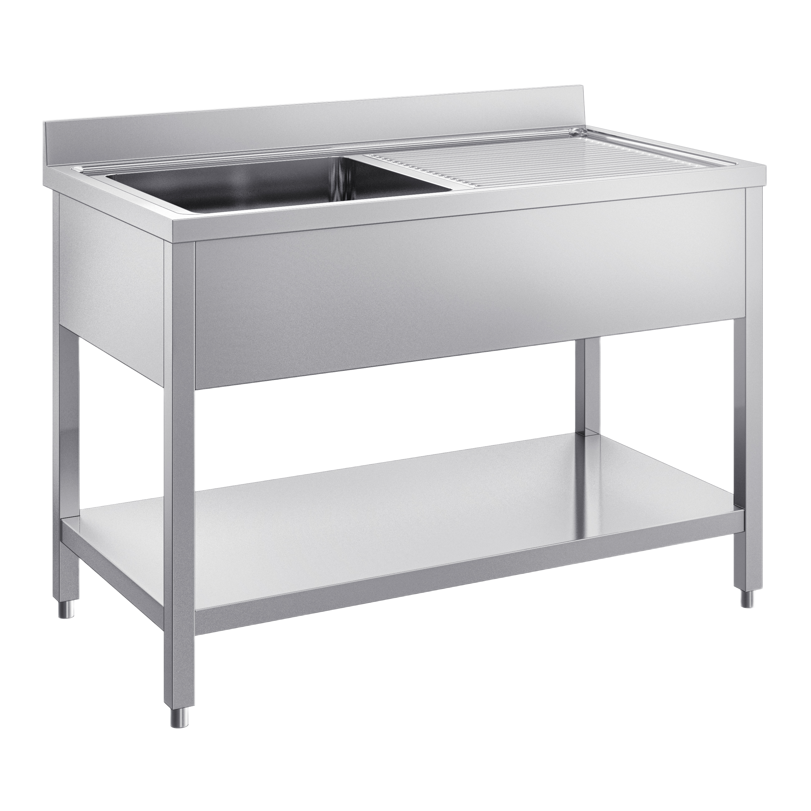 Inox sudoper / jedno korito / ocjedna ploha desno