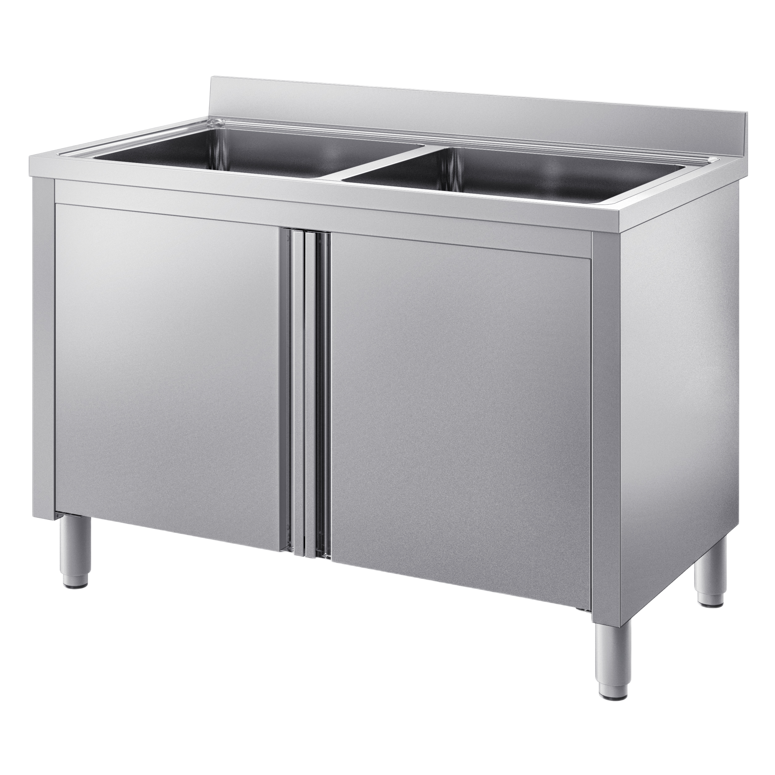 Inox zatvoren sudoper / dva korita