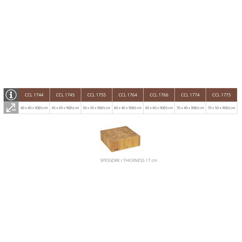 Ploča za rezanje i stolica od akacijevog drva CCL