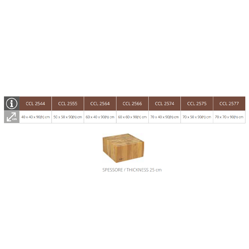 Ploča za rezanje i stolica od akacijevog drva CCL