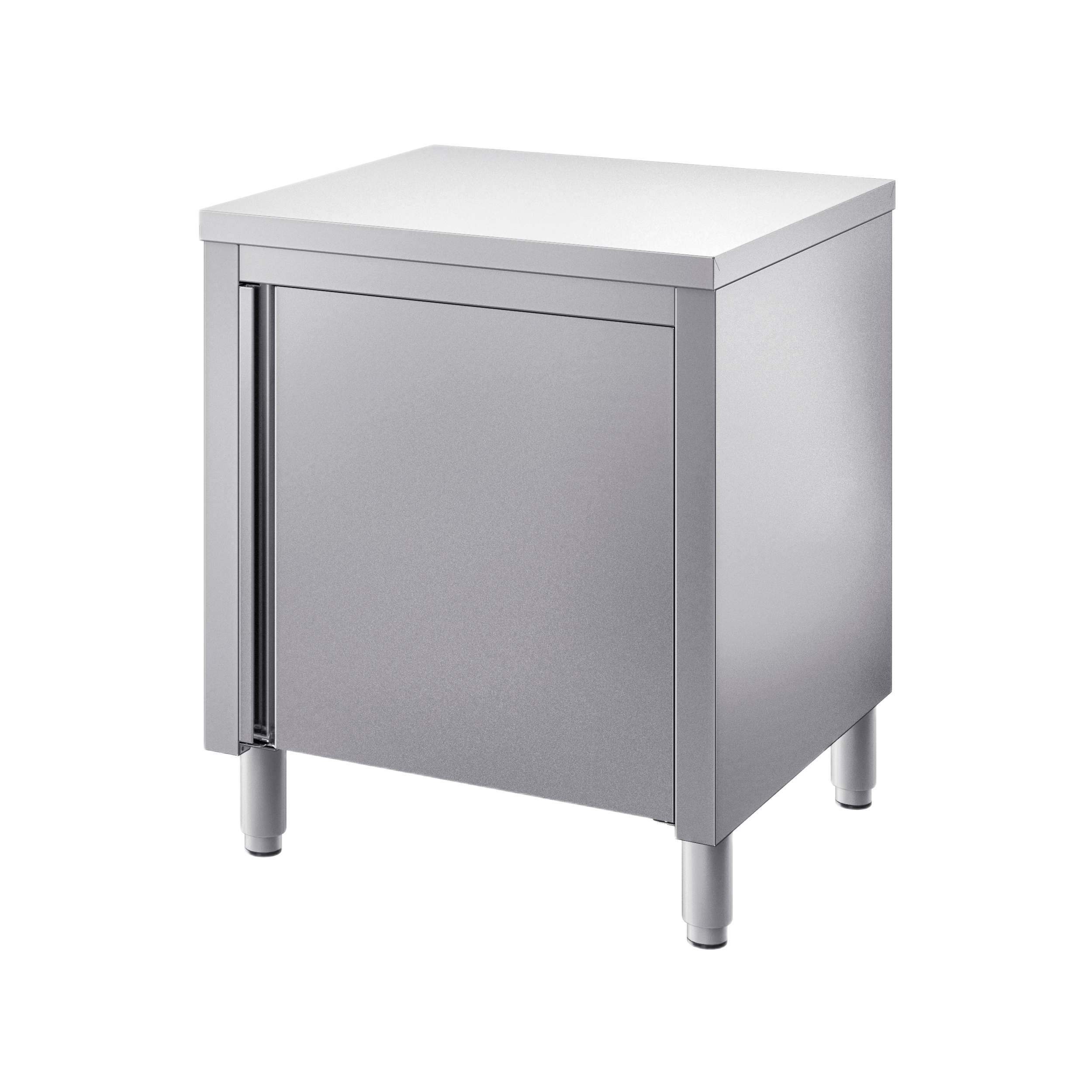 Inox radni stol / zatvoren s otklopnim vratima