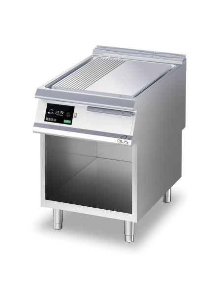 Električni super roštilj na postolju-1/3 rebrasta inox ploča