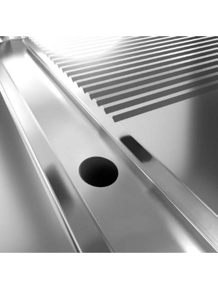 Fry Top S Electric M60 Aisi Ploča - 1/3 Rebrana - Termostat - Na Otvoreni Ormar