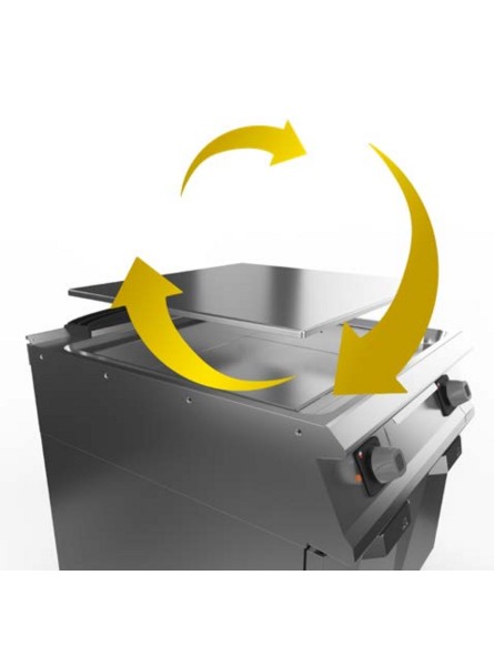 Fry Top S Electric M80 Aisi Ploča - 1/3 Rebrana - Termostat - Na Otvoreni Ormar