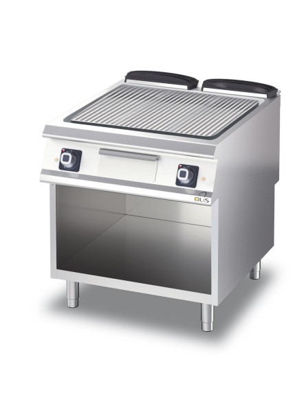 Fry Top S Electric M80 Aisi Ploča - Rebrana - Termostat - Na Otvoreni Ormar