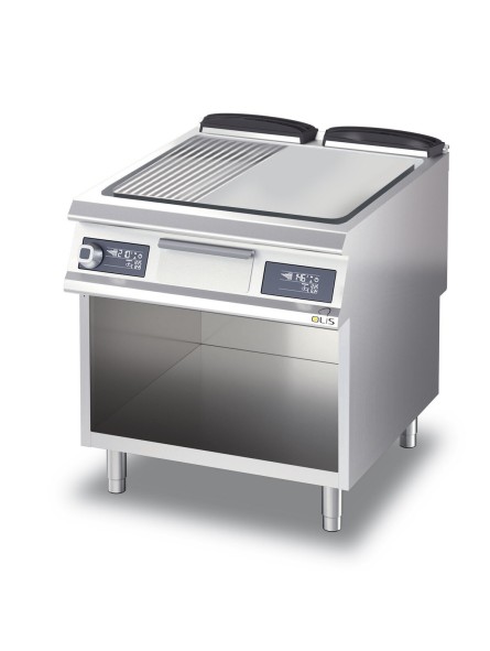 Fry Top S Electric M80 Kromirana Ploča - 1/3 Rebrana - Termostat - Na Otvoreni Ormar
